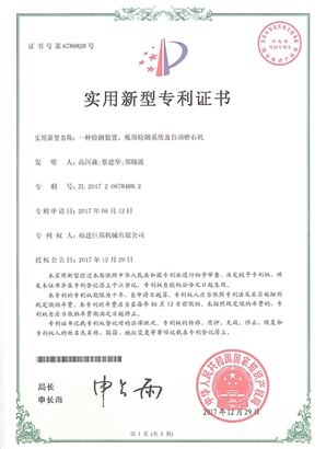 A detection device, plate shape detection system and automatic grinder